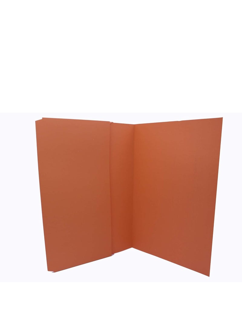 MODEST 300GSM F4 Document Wallet Folder Full Flap/Cover (Orange, MS332) -5 Pieces - Image 1