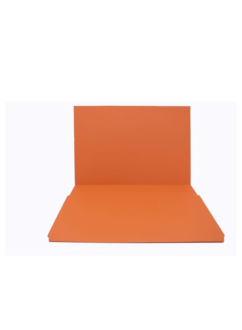MODEST 300GSM F4 Document Wallet Folder Full Flap/Cover (Orange, MS332) -5 Pieces - Image 2