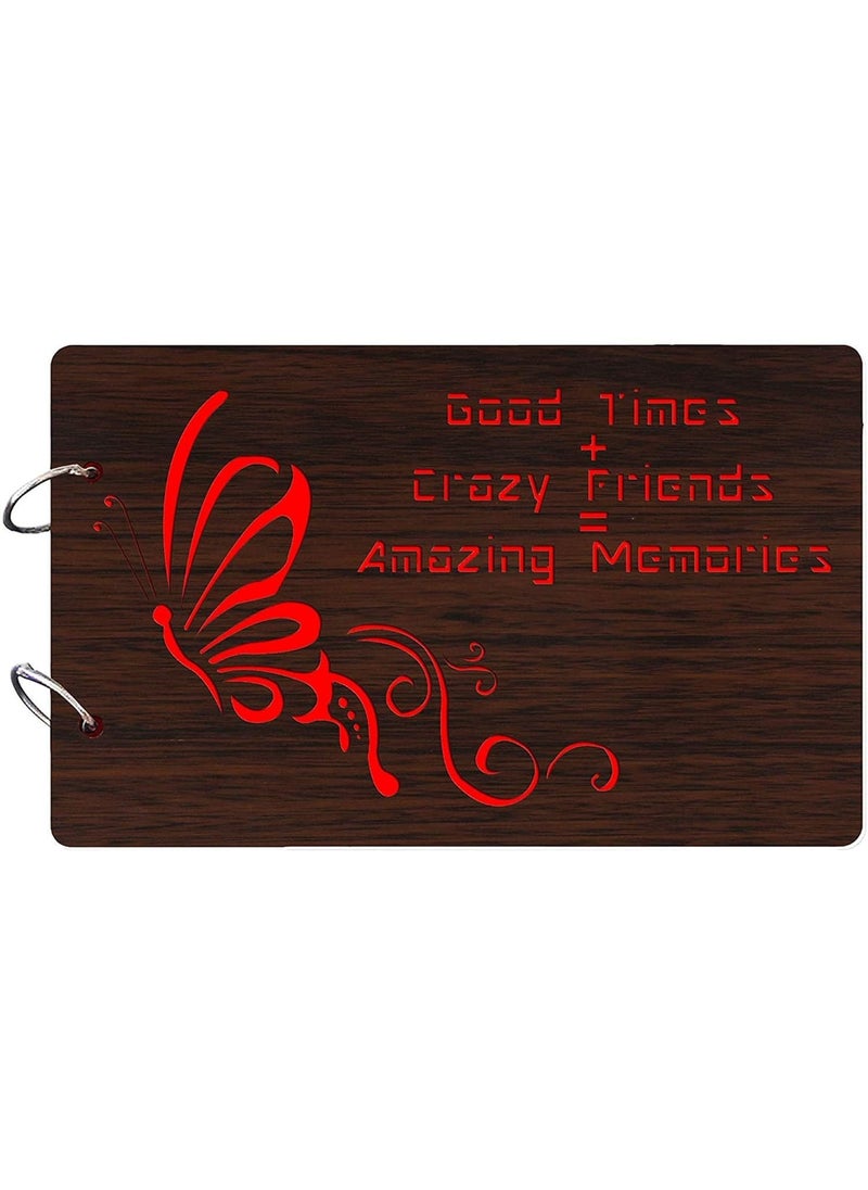 Generic LIFE TIME Natural Wood Elegance Handcrafted Wooden Photo Album for Cherished Memories 112  - Image 1