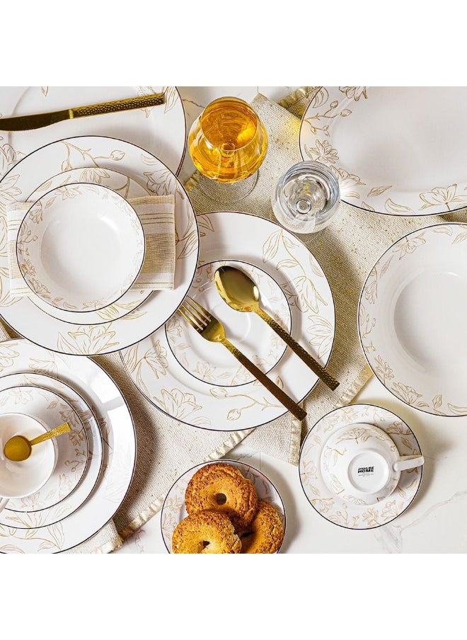 DANUBE HOME Beatrice 44 Piece New Bone China Dinner Set Elegant Dinnerware for 8 Stylish Plates Bowls Cups and Serveware Perfect for Formal Dining Home Entertaining & Gifting  - Image 1