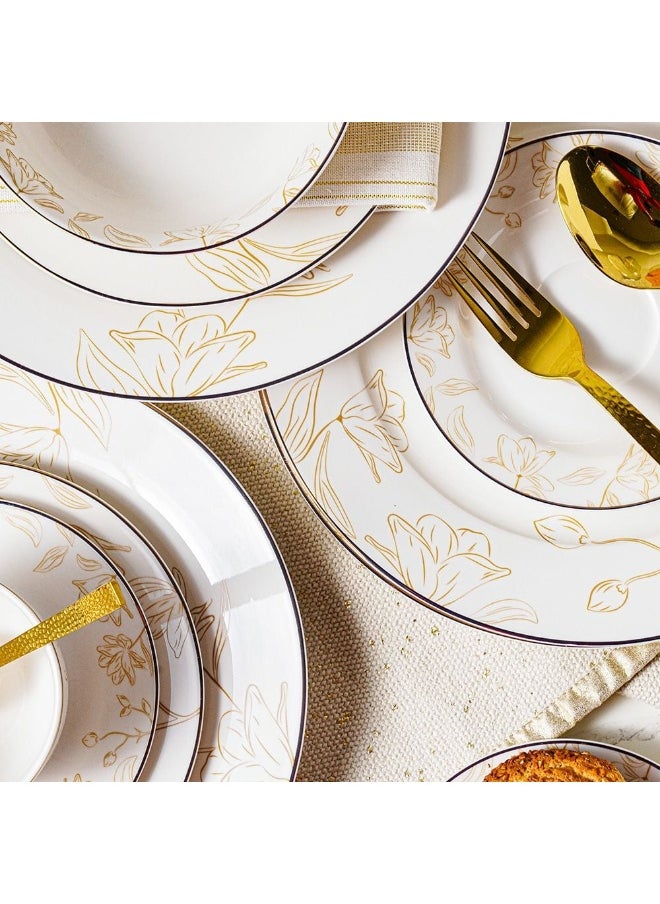 DANUBE HOME Beatrice 44 Piece New Bone China Dinner Set Elegant Dinnerware for 8 Stylish Plates Bowls Cups and Serveware Perfect for Formal Dining Home Entertaining & Gifting  - Image 2