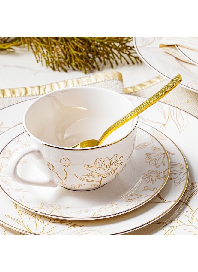 DANUBE HOME Beatrice 44 Piece New Bone China Dinner Set Elegant Dinnerware for 8 Stylish Plates Bowls Cups and Serveware Perfect for Formal Dining Home Entertaining & Gifting  - Image 4
