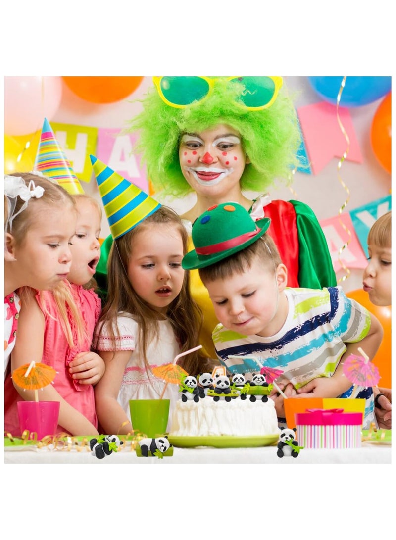 Zikra 8 Pieces Panda Figures, Panda Figures Set, Panda Figurine Playset, Panda cake topper, Cute Panda Figure, Features Moulded Details, Panda Set Toys gift, Decoration Playset Toys for children party gift - Image 3