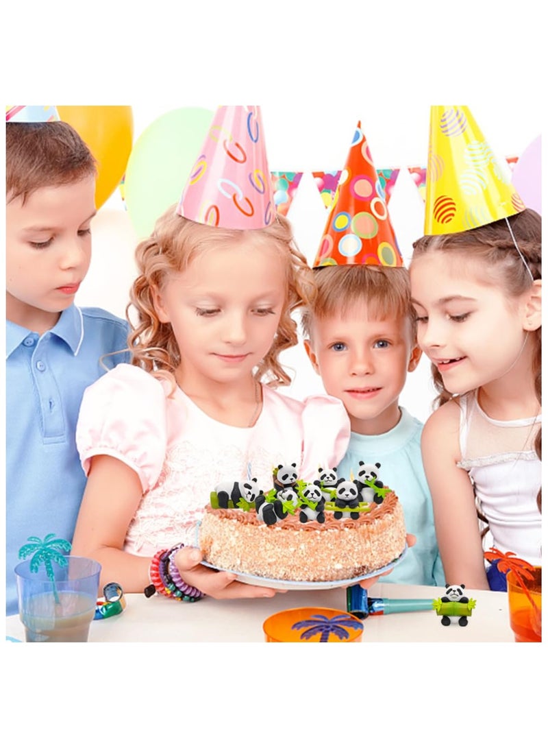 Zikra 8 Pieces Panda Figures, Panda Figures Set, Panda Figurine Playset, Panda cake topper, Cute Panda Figure, Features Moulded Details, Panda Set Toys gift, Decoration Playset Toys for children party gift - Image 5