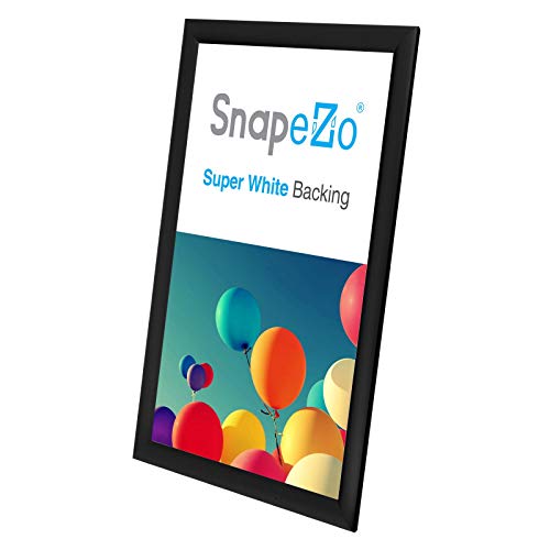 SnapeZo Black Document Notice Frame 11x17 Inch, 1" Narrow Profile, Front-Loading Snap Frame, Wall Mounted, Professional Series - Image 4