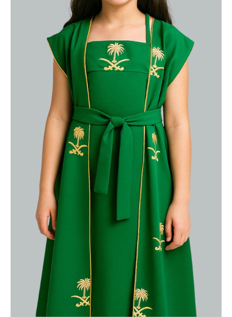 اكسا طقم اطفال ملكة الاخضر قطعتين - اليوم الوطني السعودي - Image 2