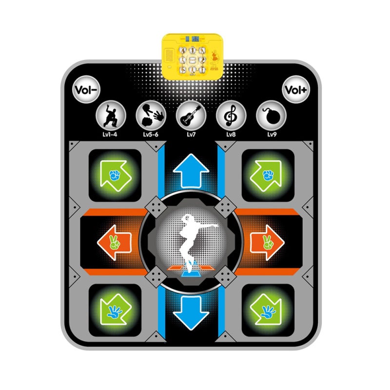 Dance Mat: 5 Upgraded Game Modes, 9 Difficulty Levels, Dual Player Mode, Double Anti-Slip Design - Led Light Effect, Foldable PE Fabric Dance Pad for Family Indoor Outdoor Parties, All Ages - Image 1