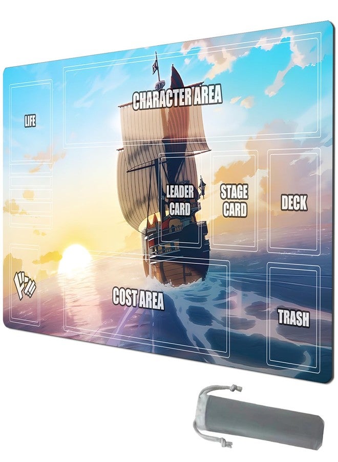 sabermaster OPCG playmat Card Mat Duel Mat Gaming Competition Pad Card Binder Deck 23.6x13.7in - Image 1