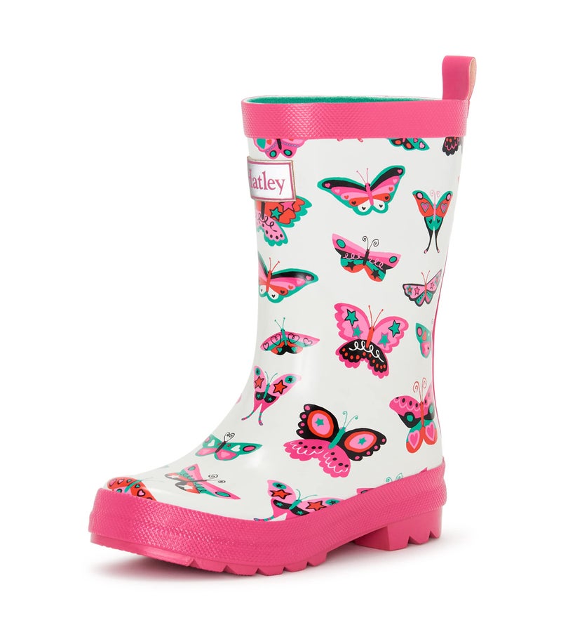 Hatley Girls Printed Rain Boots Groovy Butterflies 6 Toddler