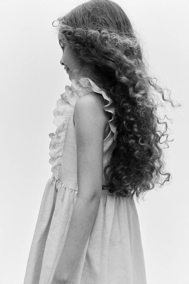 H&M Frill-trimmed cotton dress