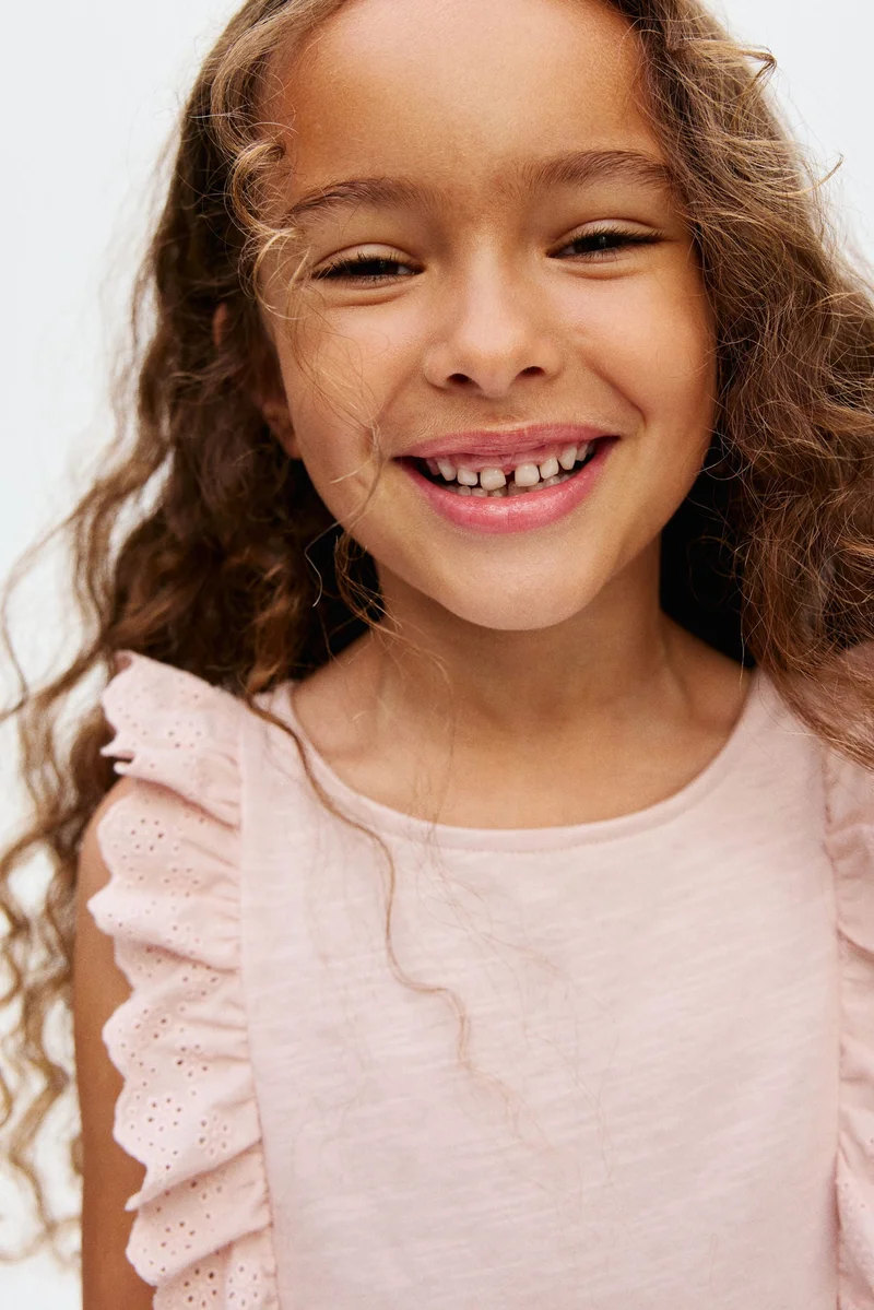 اتش اند ام فستان قطني بشراشيب