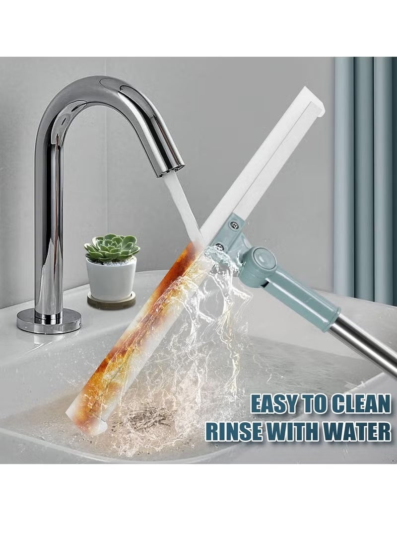 Floor rubber wiper, for floors with heavy duty telescopic pole with 51 cm natural rubber blade for cleaning tiles, floors, marble, glass, windows and doors - Image 2