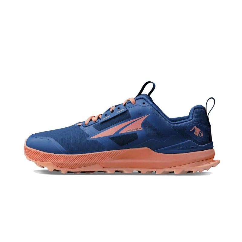 ALTRA Women's Lone Peak 8 Trail Running Shoe, Navy/Coral, 8.5 - Image 1