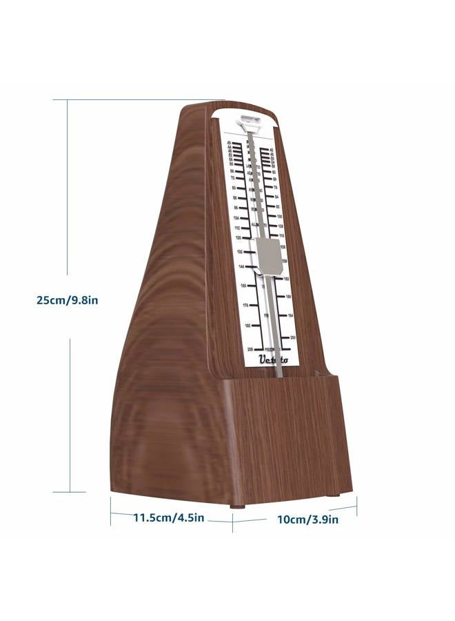Ueteto Mechanical Metronome Wood Grained Loud Sound/High Precision/No batteries Needed/for Piano/Guitar/Violin/Drum and Other Instruments (Tower design) - Image 3