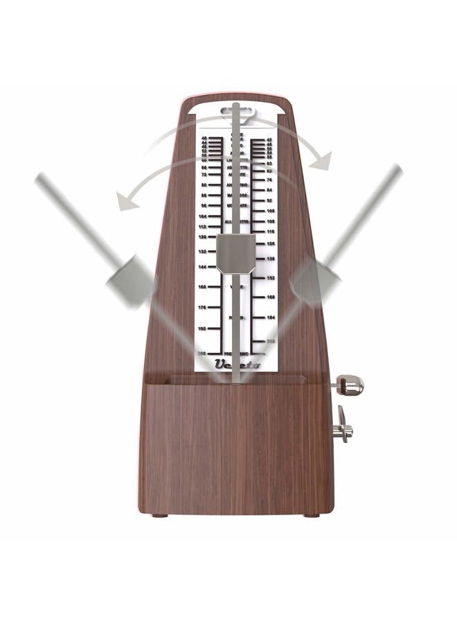 Ueteto Mechanical Metronome Wood Grained Loud Sound/High Precision/No batteries Needed/for Piano/Guitar/Violin/Drum and Other Instruments (Tower design) - Image 2