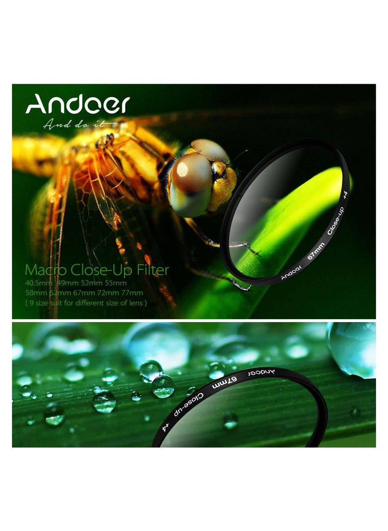 ANDOER - Andoer 52mm UV+CPL+Close-Up+4 +Star 8-Point Filter Circular Filter Kit Circular Polarizer Filter Macro Close-Up Star 8-Point Filter with Bag for Nikon Canon Pentax Sony DSLR Camera - Image 1