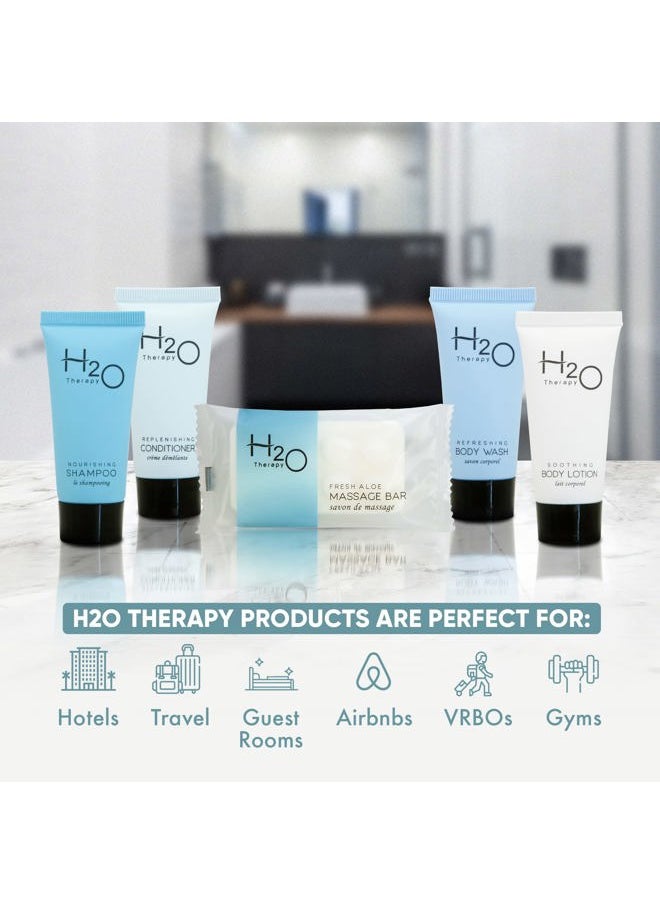 Terra Pure H2O Therapy Hotel Soaps & Toiletries Bulk Set | 1-Shoppe Amenities Kit | 0.85oz Shampoo & Conditioner, Body Wash, Lotion, 1oz Bar Soap | Travel Size | 300 Pieces  - Image 2