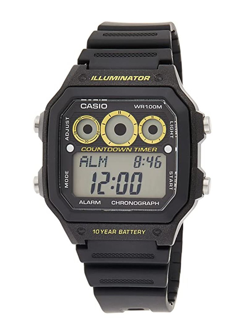 كاسيو Boys' Resin Digital Wrist Watch AE-1300WH-1AVDF - 45 mm - Black - Image 1