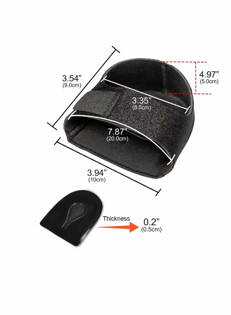 KASTWAVE 2PCS Heel Protectors, Heel Pads, Heel Support for Heel Pain from Plantar Fasciitis - Heel Spur -Tendinitis- Cracked Heels (Women Sizes: 6-14. Men Sizes 7-13-Black)  - Image 3