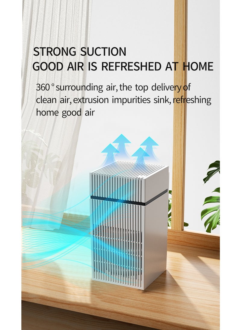 Household formaldehyde and odor air purifier - maximum applicable area 40㎡, H13 HEPA composite filter, one-button start with blue light (fixed fan speed) - Image 4