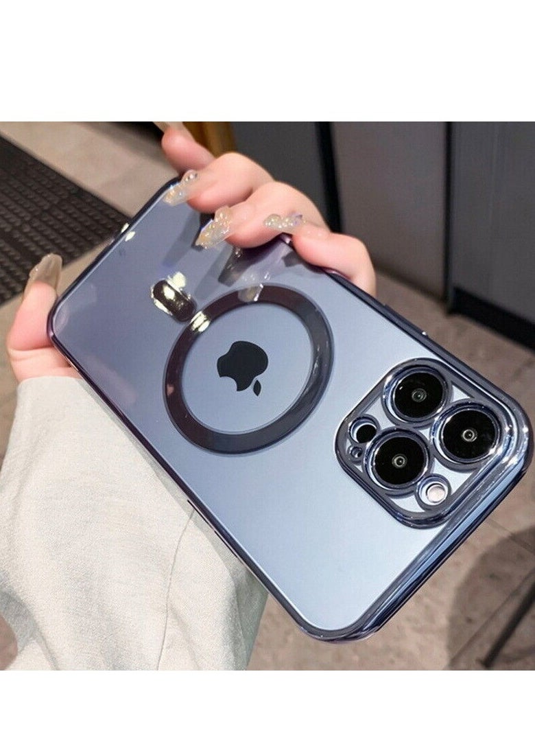 إيف حافظة لهاتف آيفون 14 برو ماكس، حافظة شفافة نحيفة، غطاء مغناطيسي MagSafe - Image 4