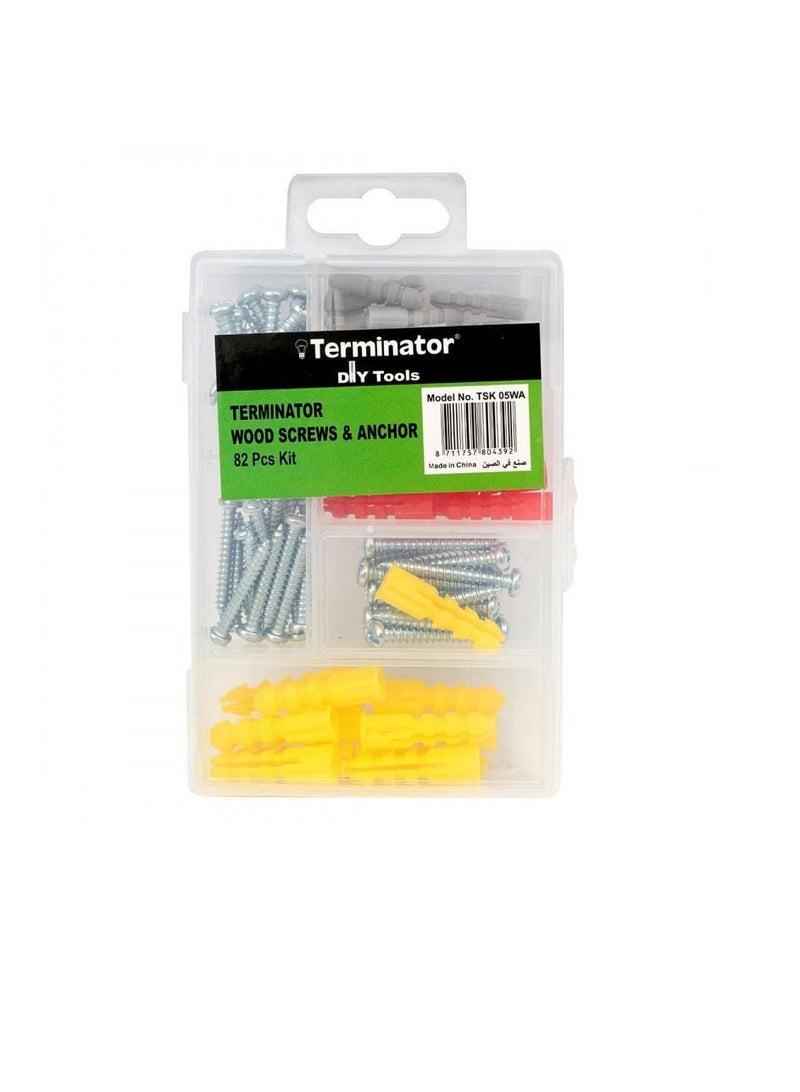 KNP Wood Screw & Anchor 82pcs Kit  - Image 2