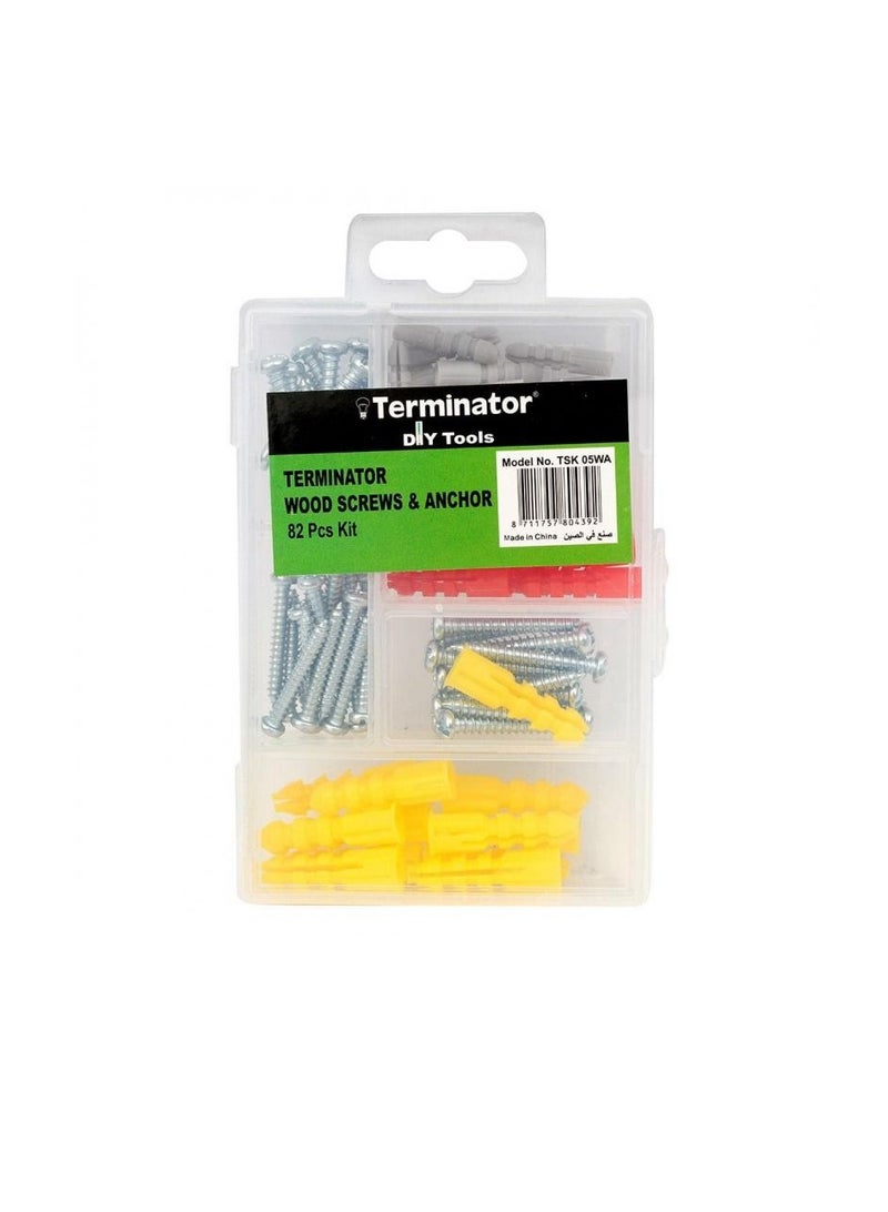 KNP Wood Screw & Anchor 82pcs Kit  - Image 1