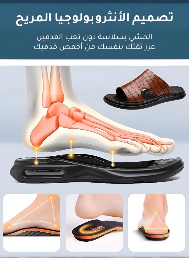 Men's Non-Slip Wear-Resistant Crocodile Pattern Comfort Footwear，slip-resistant, comfortable and shock-absorbing, high quality. Suitable for both indoor and outdoor use. - Image 5