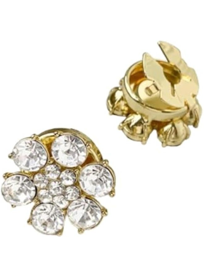 Rhinestone on Covers, on Covers for Women Blouses, Detachable Shirt on Clips ons Jewelry, Crystal Fancy ons for Clothing Decorative ons for Crafting, DIY (18PCS) G  - Image 1