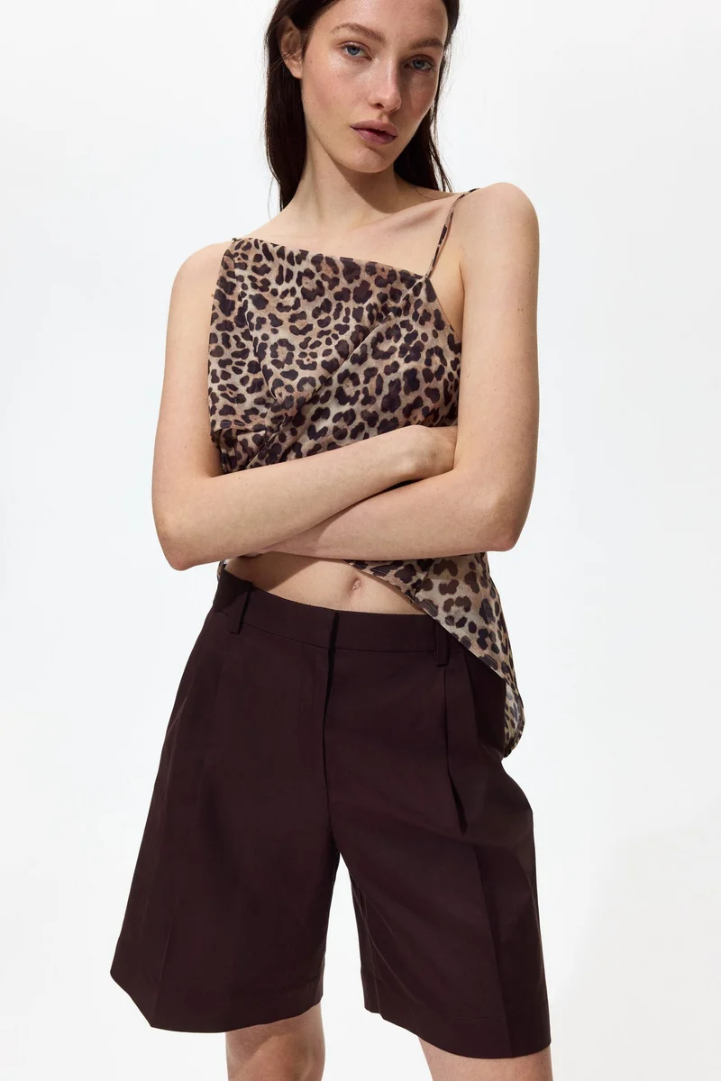 H&M Linen-blend tailored shorts