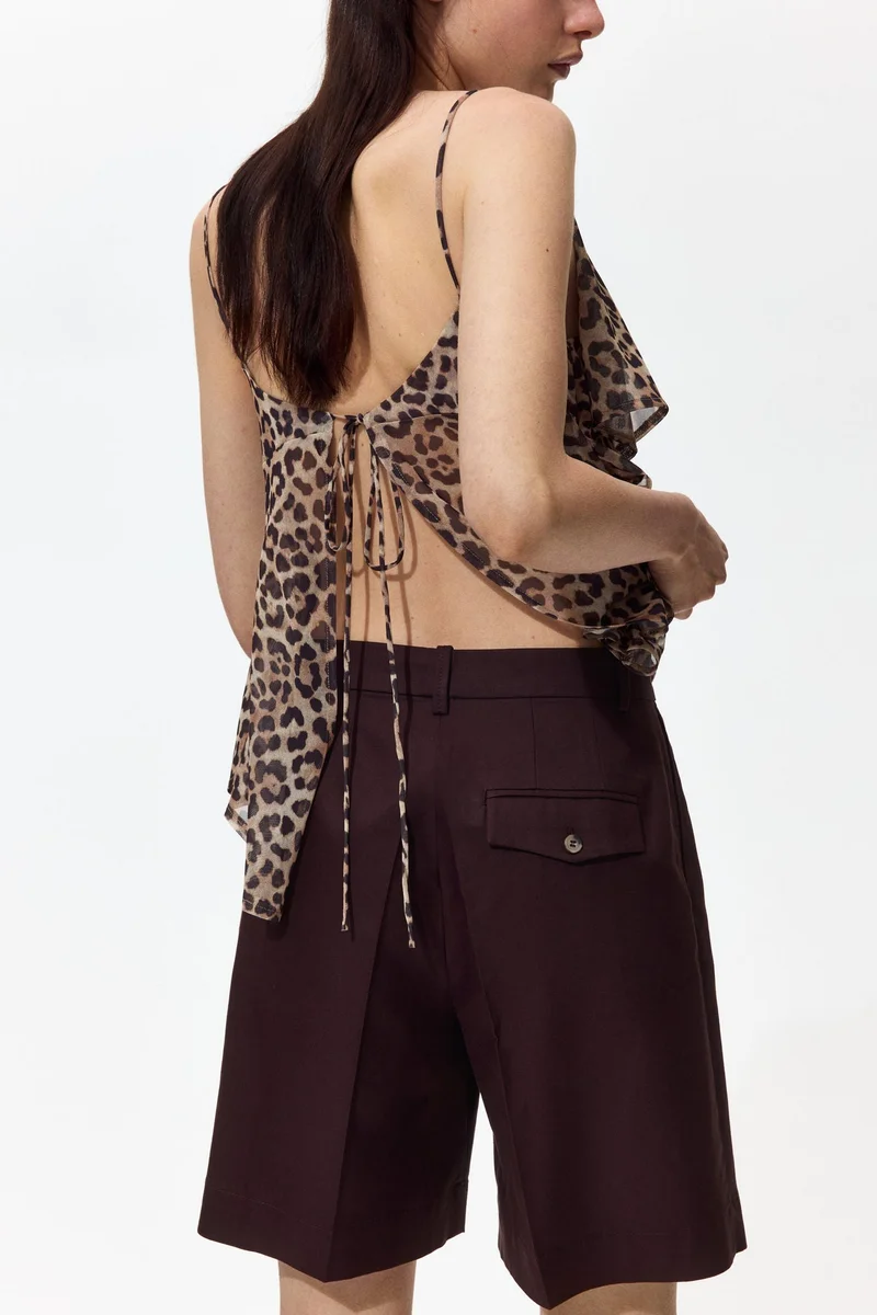 H&M Linen-blend tailored shorts
