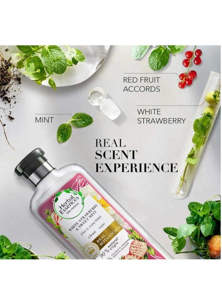 Herbal Essences Bio:Renew, White Strawberry & Mint, Shampoo 400ml + Conditioner 400ml - Image 2