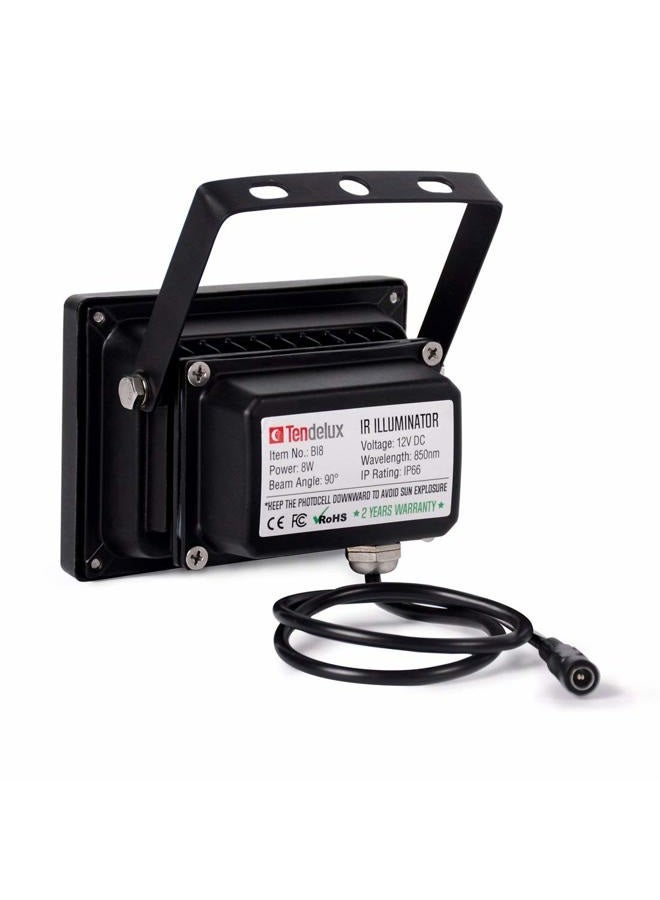 Tendelux 120ft IR Illuminator | BI8 Compact and Powerful 90ø Infrared Light for CCTV Security Camera (w/Power Adapter) - Image 4