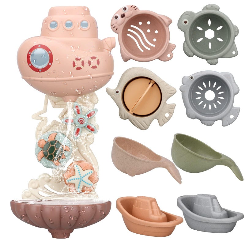 LZZAPJ Bath Toys for Kids Ages 13 Toddlers 24 InfantBaby Set for 612M Bathtub Toys Set for BoysGirls Birthday - Image 4