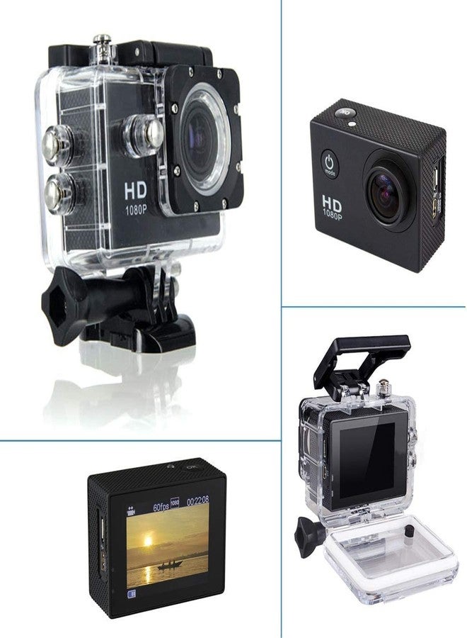Raptauronicz Action Camera 1080P 12Mp Sports Camera Action Cam Underwater 30M/98Ft Waterproof Camera & Mounting Accessories Kit for Diving/Bicycle/Climbing/Swimming-Digital,Black - Image 3
