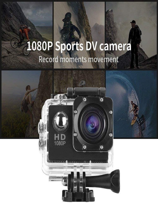 Raptauronicz Action Camera 1080P 12Mp Sports Camera Action Cam Underwater 30M/98Ft Waterproof Camera & Mounting Accessories Kit for Diving/Bicycle/Climbing/Swimming-Digital,Black - Image 4