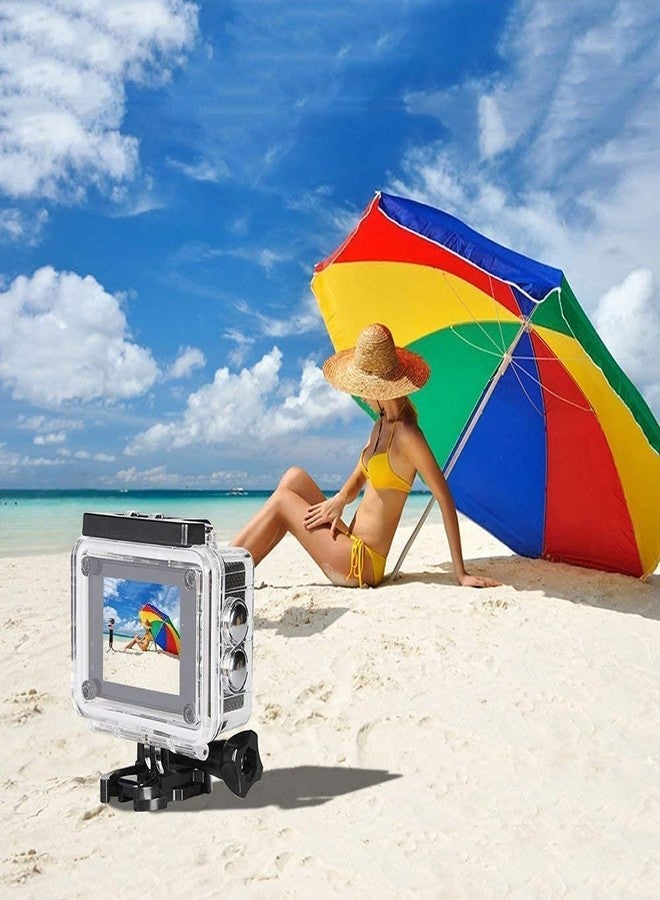 Raptauronicz Action Camera 1080P 12Mp Sports Camera Action Cam Underwater 30M/98Ft Waterproof Camera & Mounting Accessories Kit for Diving/Bicycle/Climbing/Swimming-Digital,Black - Image 5