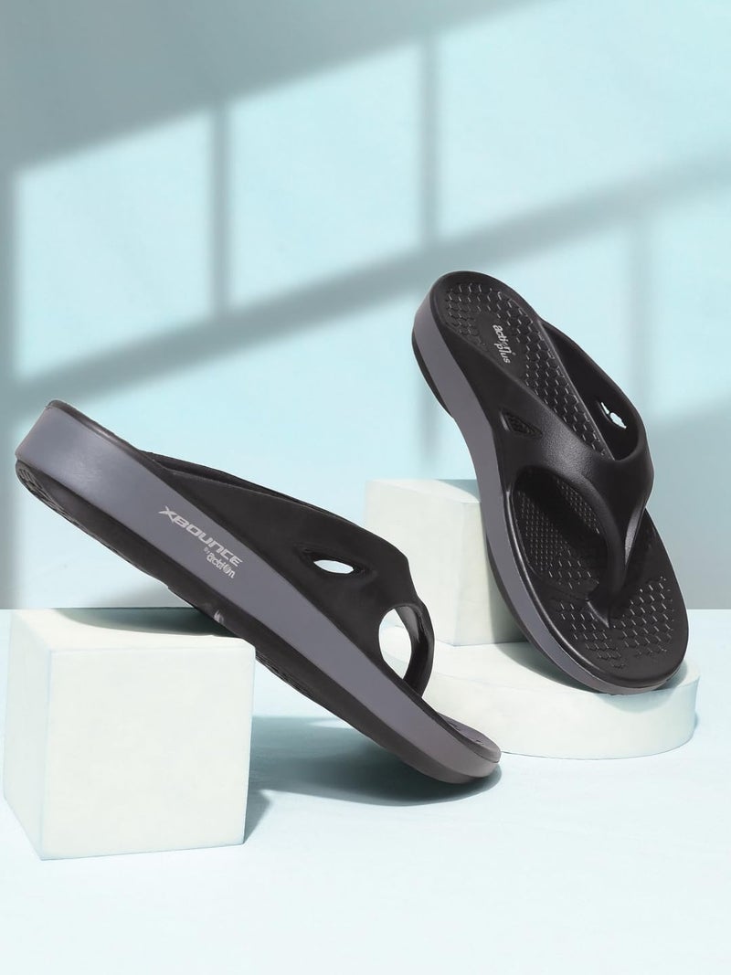 Action Men Black Slippers APTM0014BKGY09 - Image 3