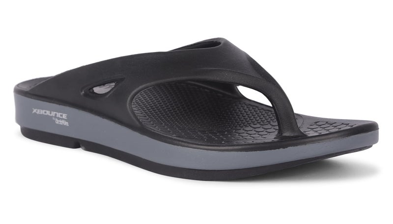 Action Men Black Slippers APTM0014BKGY09 - Image 2