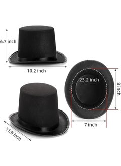 Generic Felt Top Hat for Costume Party Magician Stovepipe Hat  - Image 2