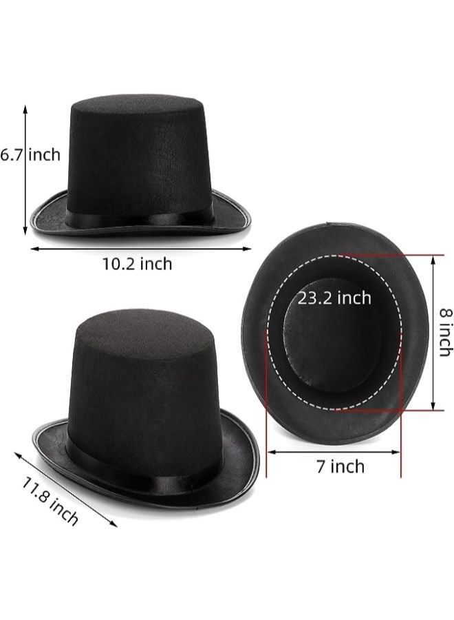 Felt Top Hat for Costume Party Magician Stovepipe Hat - Image 2