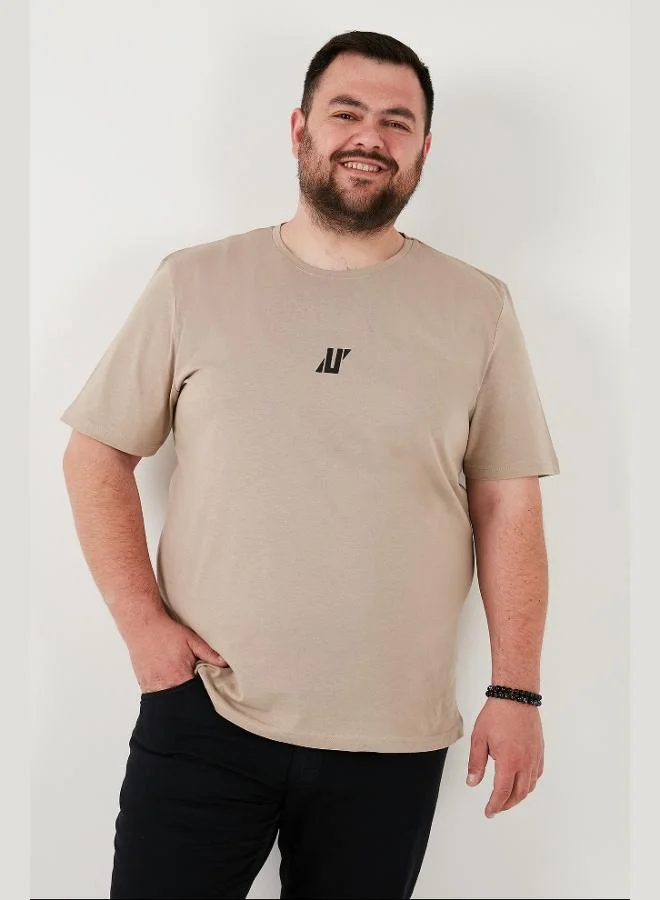 Buratti Cotton Regular Fit Crew Neck Plus Size T Shirt Men's T SHIRT 5902753B