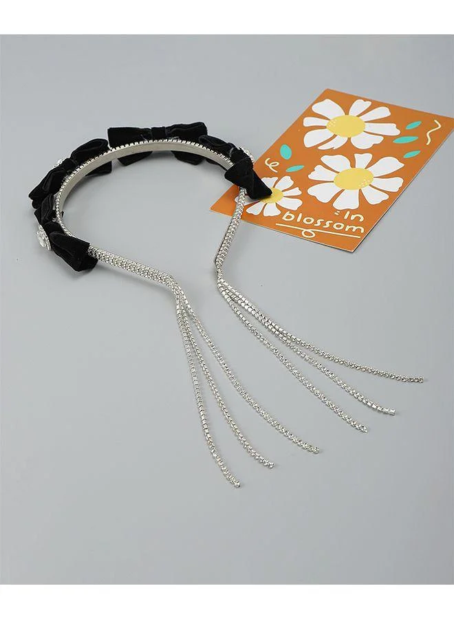 Mark & Mia Mark & Mia Hair Band, Stretch Design, Elegant, Comfortable, 6 to 12 Years - Black