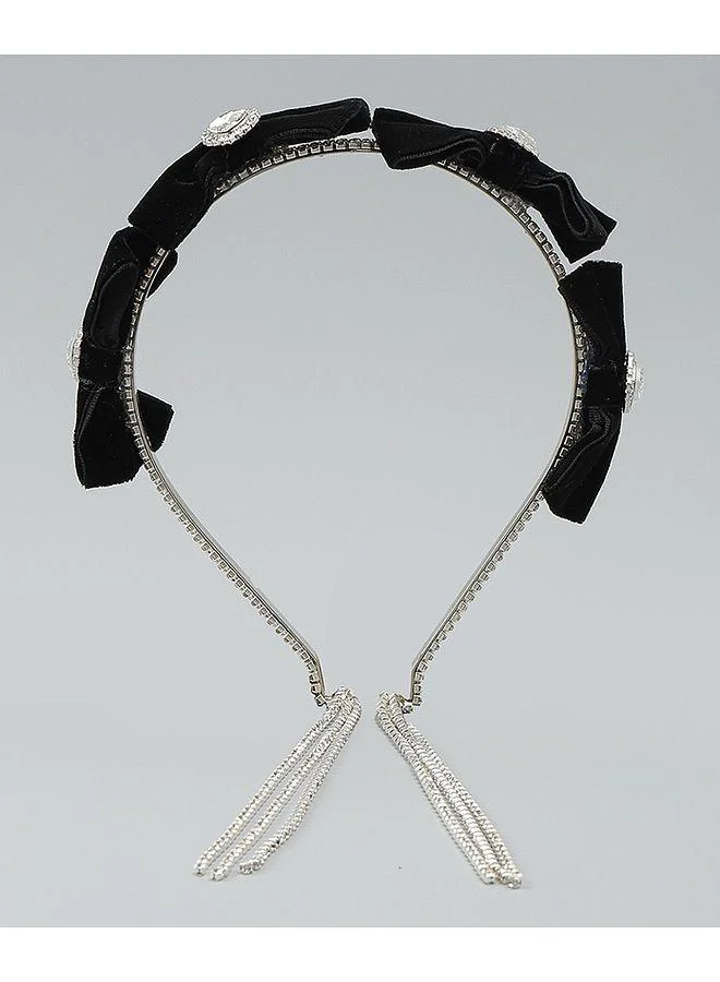 Mark & Mia Mark & Mia Hair Band, Stretch Design, Elegant, Comfortable, 6 to 12 Years - Black