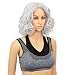SiYi Short Curly Silver Gray Wigs for Old Lady Costume for Women and Grandma Arty Wig Silver Gray Mother Oldlady Wig - Image 2