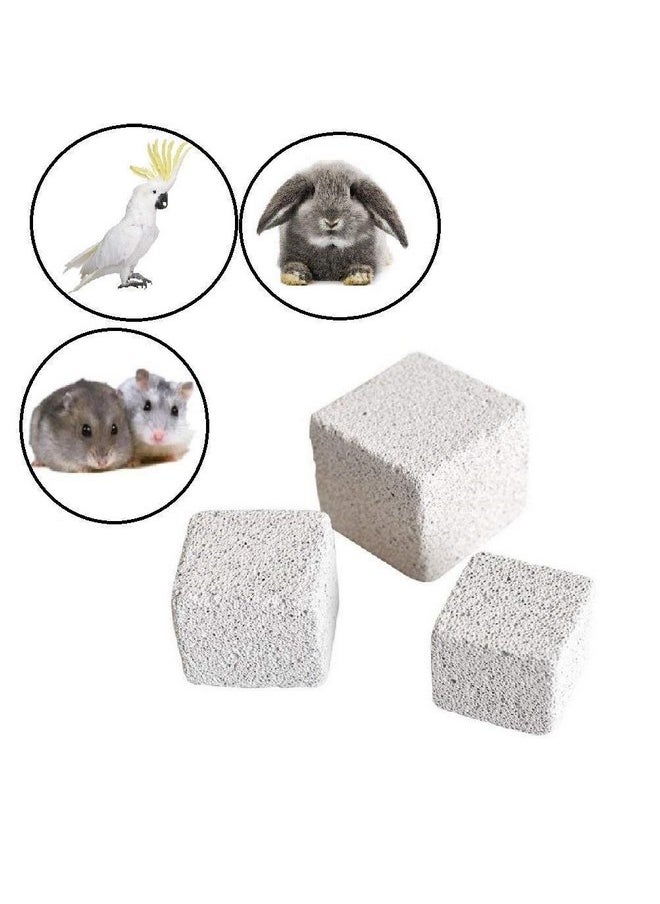 Hamiledyi - Hamiledyi Hamster Chew Toy Lava Teeth Grinding Square Stone for Hamsters Chinchillas and Rabbits Mineral Stone Calcium Chew Toy for Small Animal(Pack of 10) - Image 1