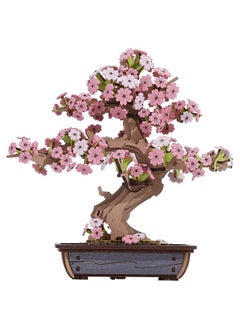 Robotime Sakura Bonsai 3D Puzzles Wooden Artificial Cherry Blossom Tree Diy Model Building Kit For Home Decoration And Office Art Creative Gifts  - Image 1