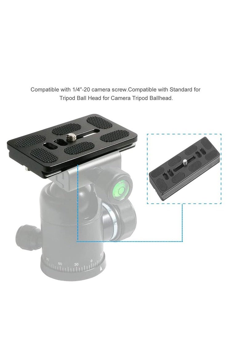 Camera Quick Release Plate, QR Small Plate with 1/4"-20 Screw,Tiny Universal Quick Release Plate for Arca Swiss Standard Clamp for DSLR Camera Tripod Ballhead (100MM-3.94")