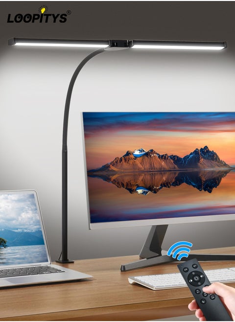 Led Desk Lamp for Home Office, Eye-Care Architect Light with Clamp, Adjustable Flexible Gooseneck,25 Lighting Models