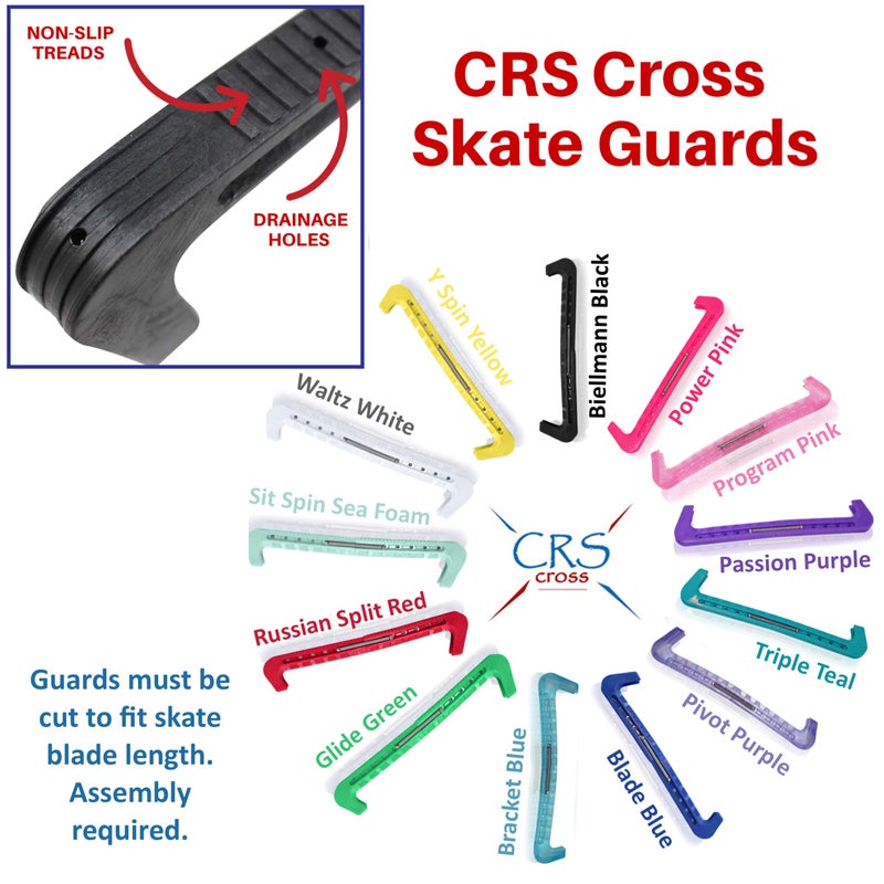 CRS Cross Ice Skate Guards, Soakers and Towel Gift Set. Essential Ice Skating Hard Guard and Soft Skate Blade Cover Accessories for Figure Skating or Hockey (Sit Spin Sea Foam, Large) - Image 4